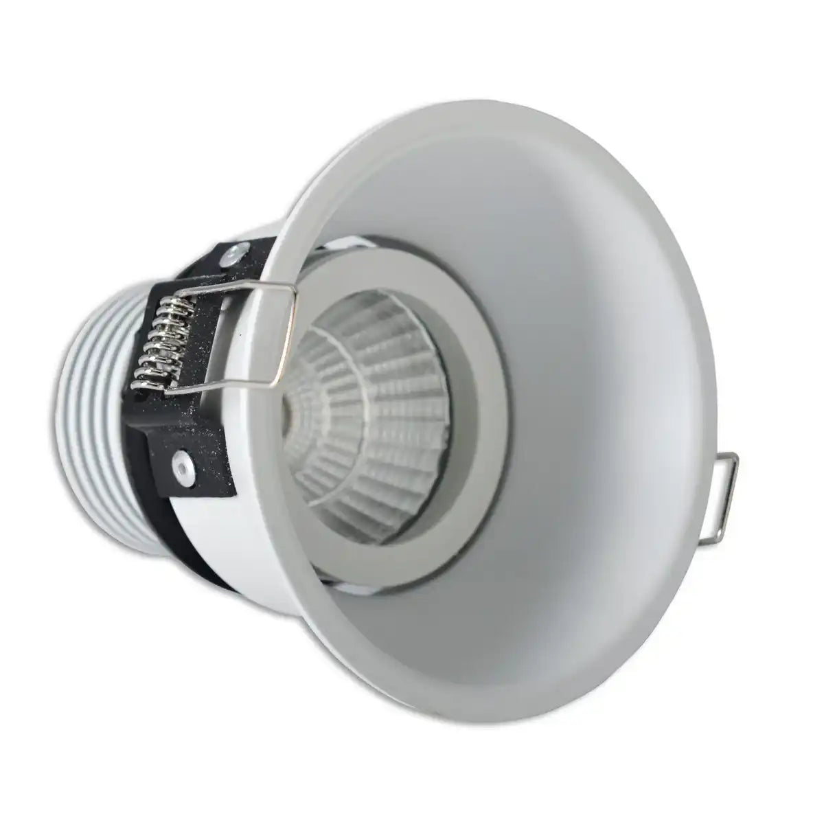 LED Einbauspot "TARO" Ø 9,4 cm, 10 cm tief, aus weißem Metall, 6 Watt, warmweiß