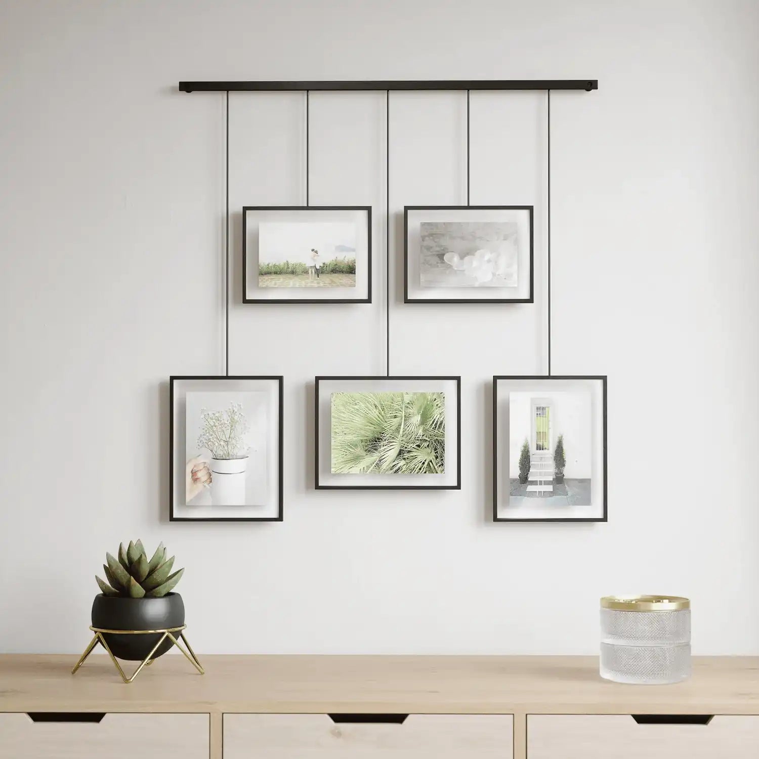 5er-Set Wandbilderrahmen Ausstellungswand Bilderrahmen horizontal oder schräg - HomeDesign Knaus