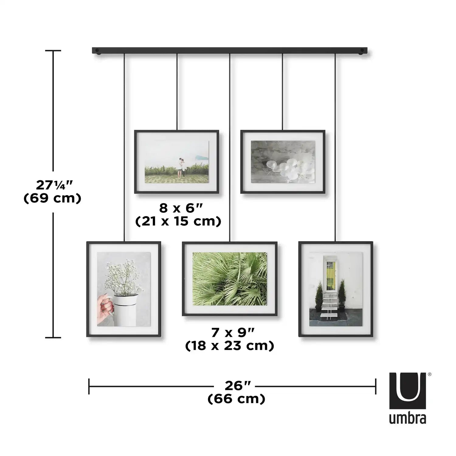 5er-Set Wandbilderrahmen Ausstellungswand Bilderrahmen horizontal oder schräg - HomeDesign Knaus