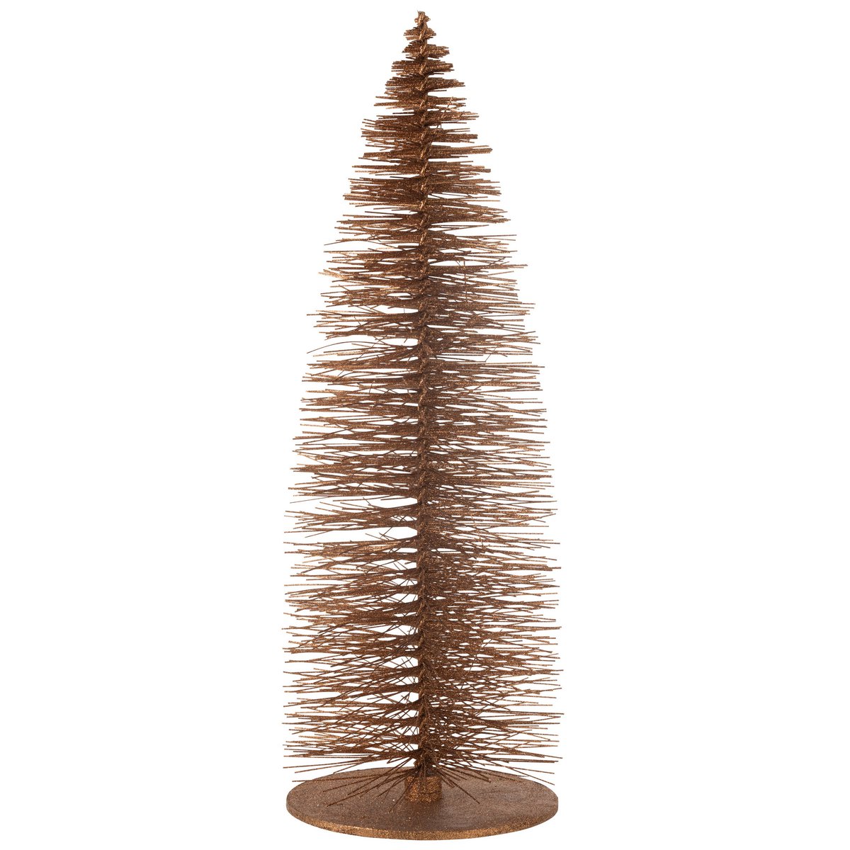 J -Line Dekoration Weihnachtsbaum Glitzer - Holz - braun - extra groß