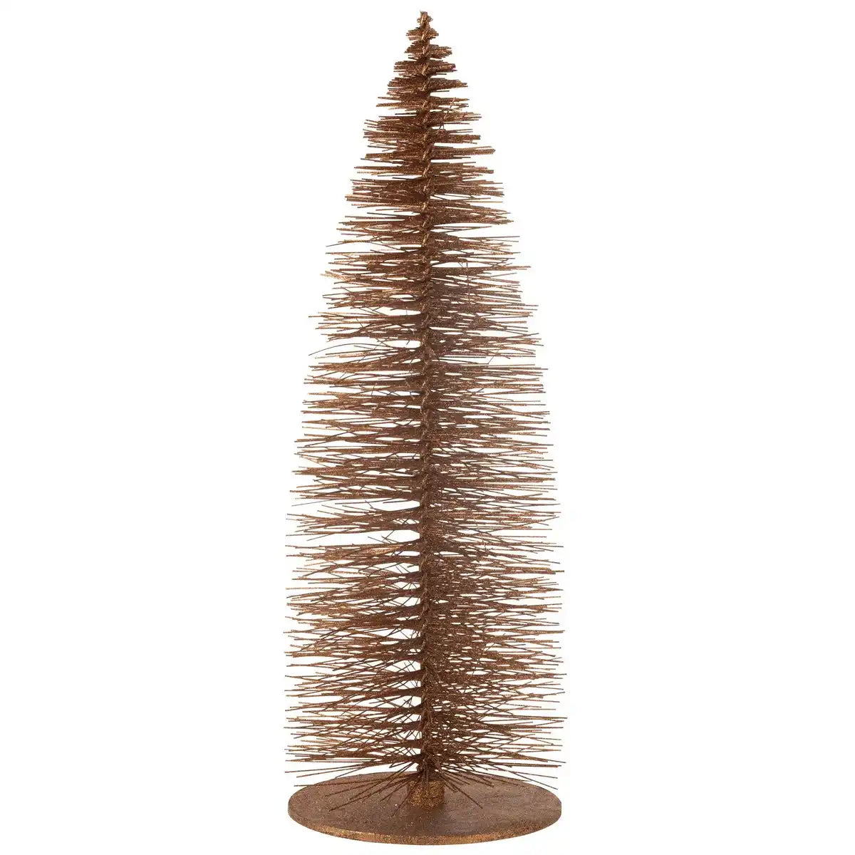J -Line Dekoration Weihnachtsbaum Glitzer - Holz - braun - extra groß