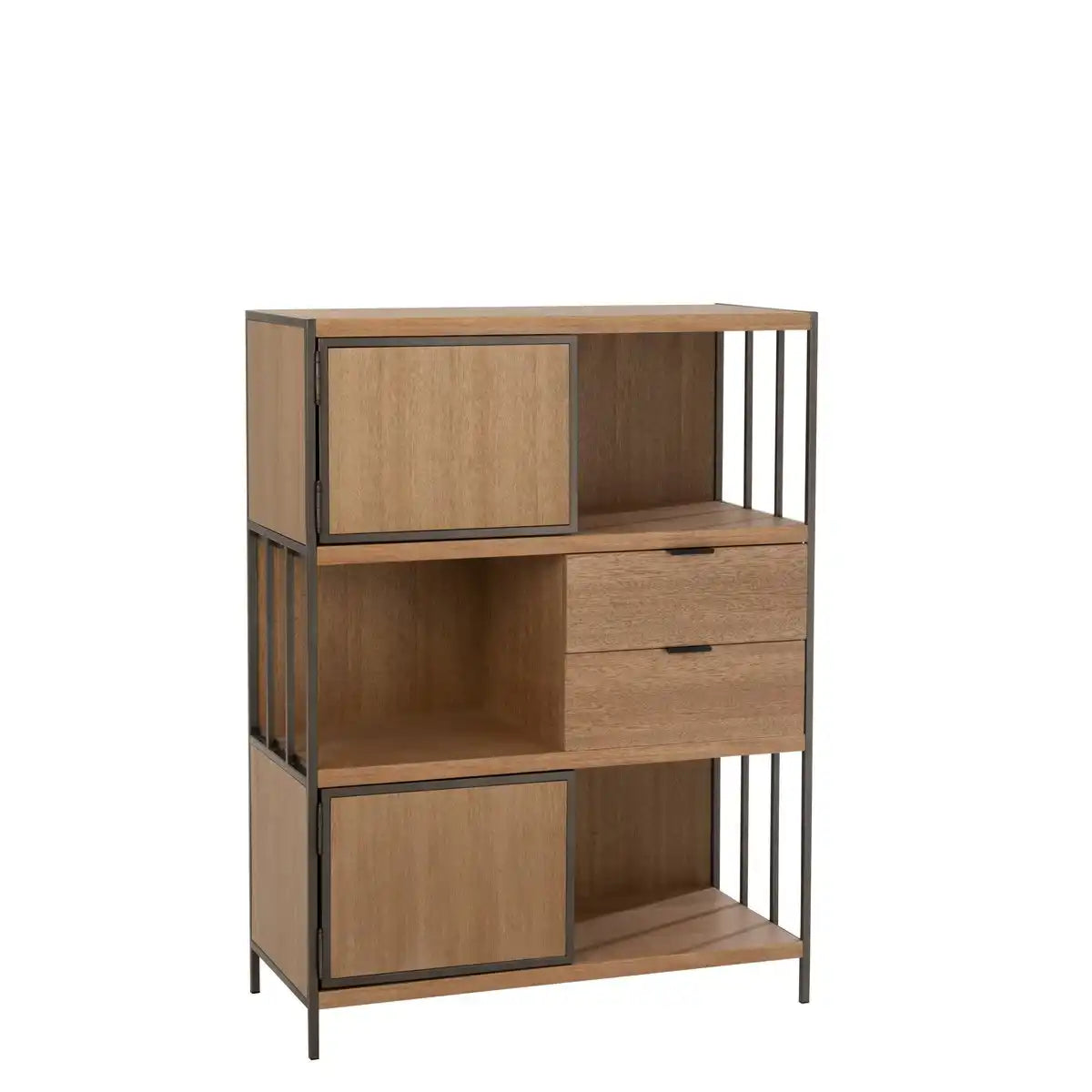 J-Line Compartments Schrank – Holz/Metall – Natur