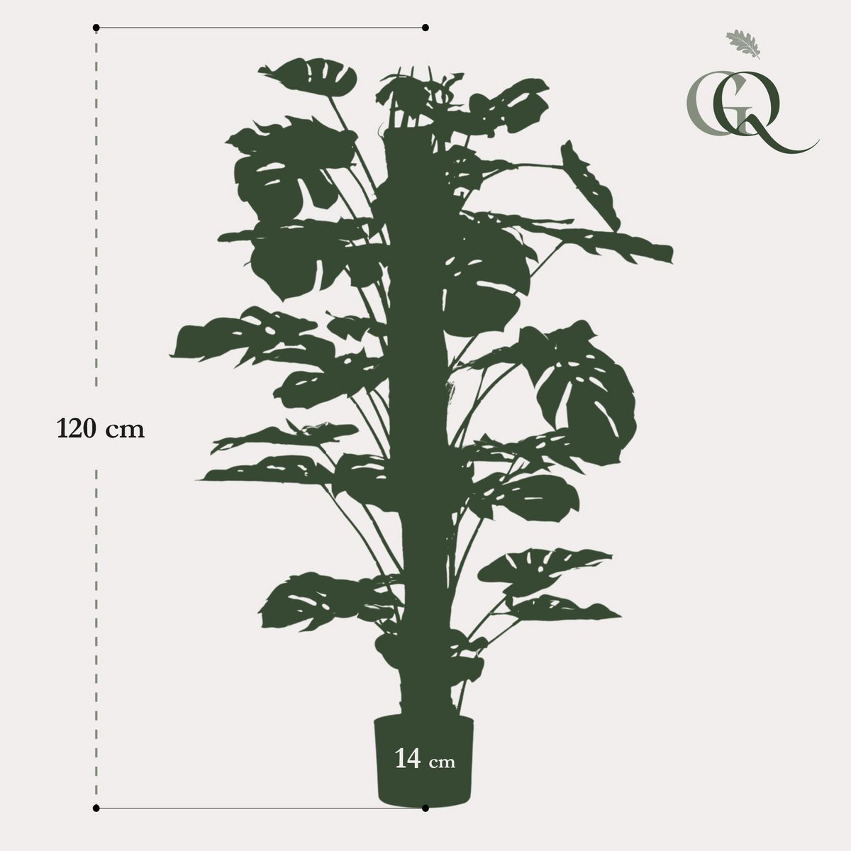 Monstera Deliciosa - Kunstpflanze - 120 cm