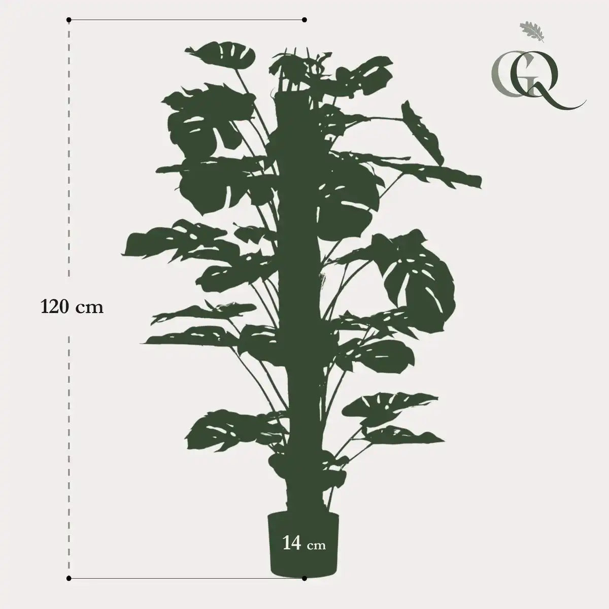 Monstera Deliciosa - Kunstpflanze - 120 cm