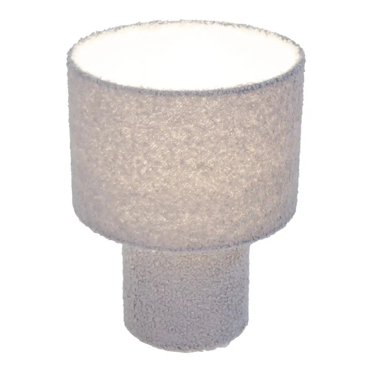 Tischleuchte "FLUFFY" mit Textilschirm und -fuß in Grün, E27, ca. 31 cm hoch