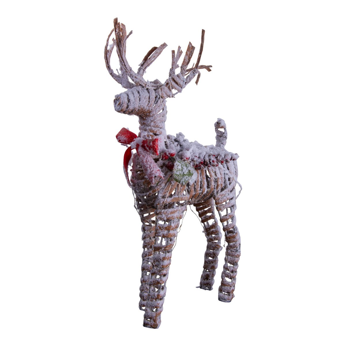 LED-Weihnachtsdeko "RENTIER" aus wetterfestem Kunststoff in natur, mit fest verbauten LEDs