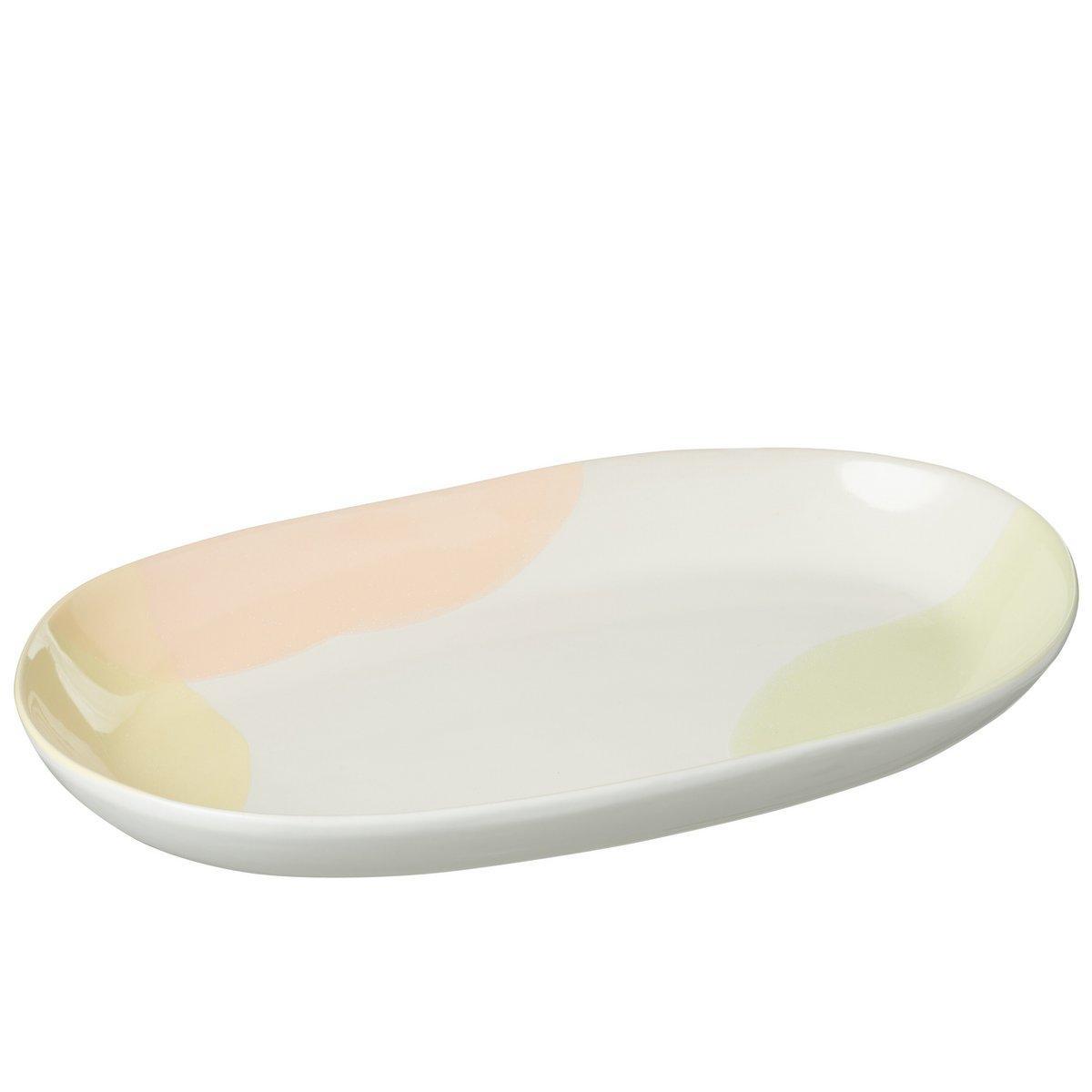 J-Line Oval Point Teller – Porzellan – Mix –