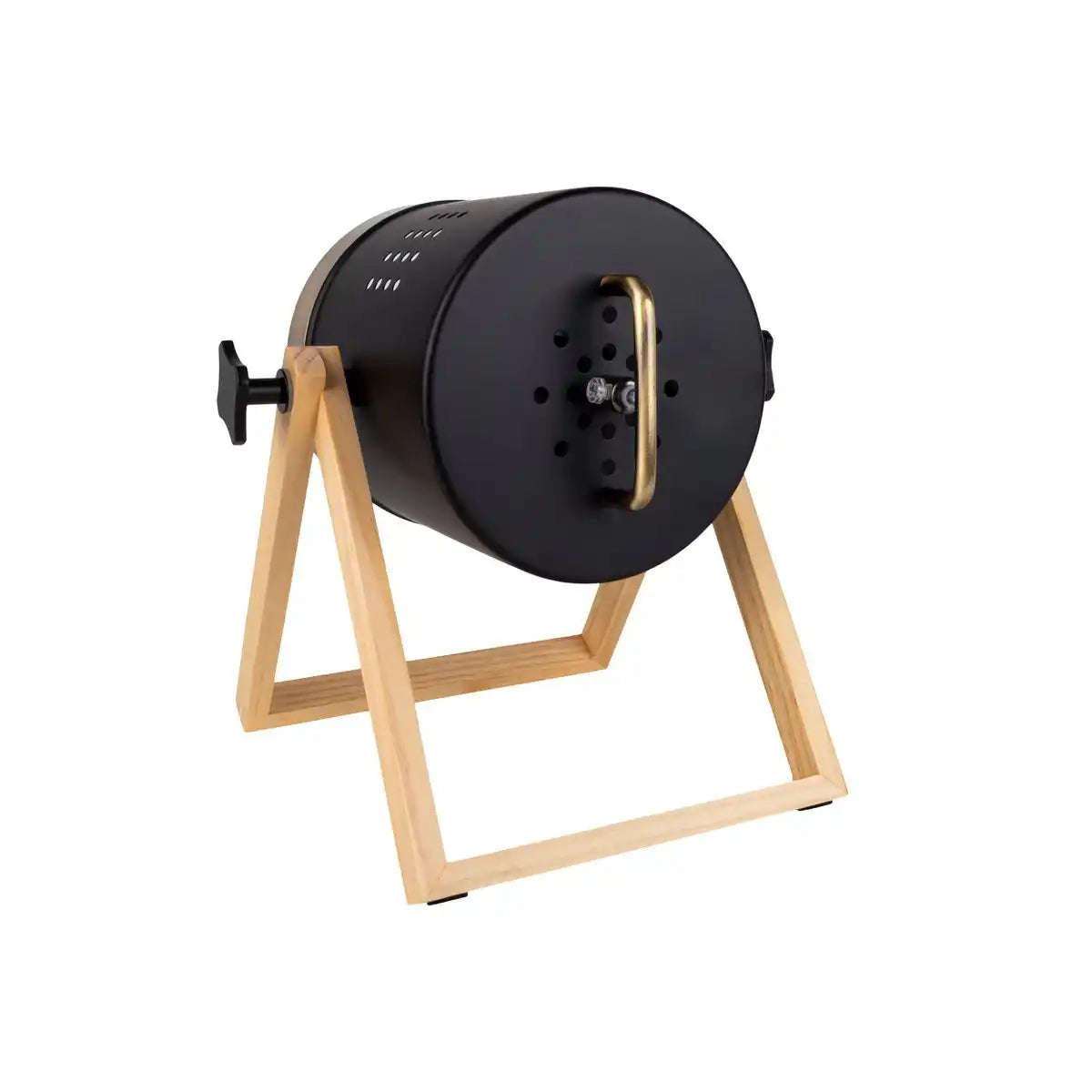 Tischleuchte "TIM" aus schwarzem Metall und satiniertem Kunststoff, mit E27-Fassung, Tischlampe für Innen, 28 cm hoch