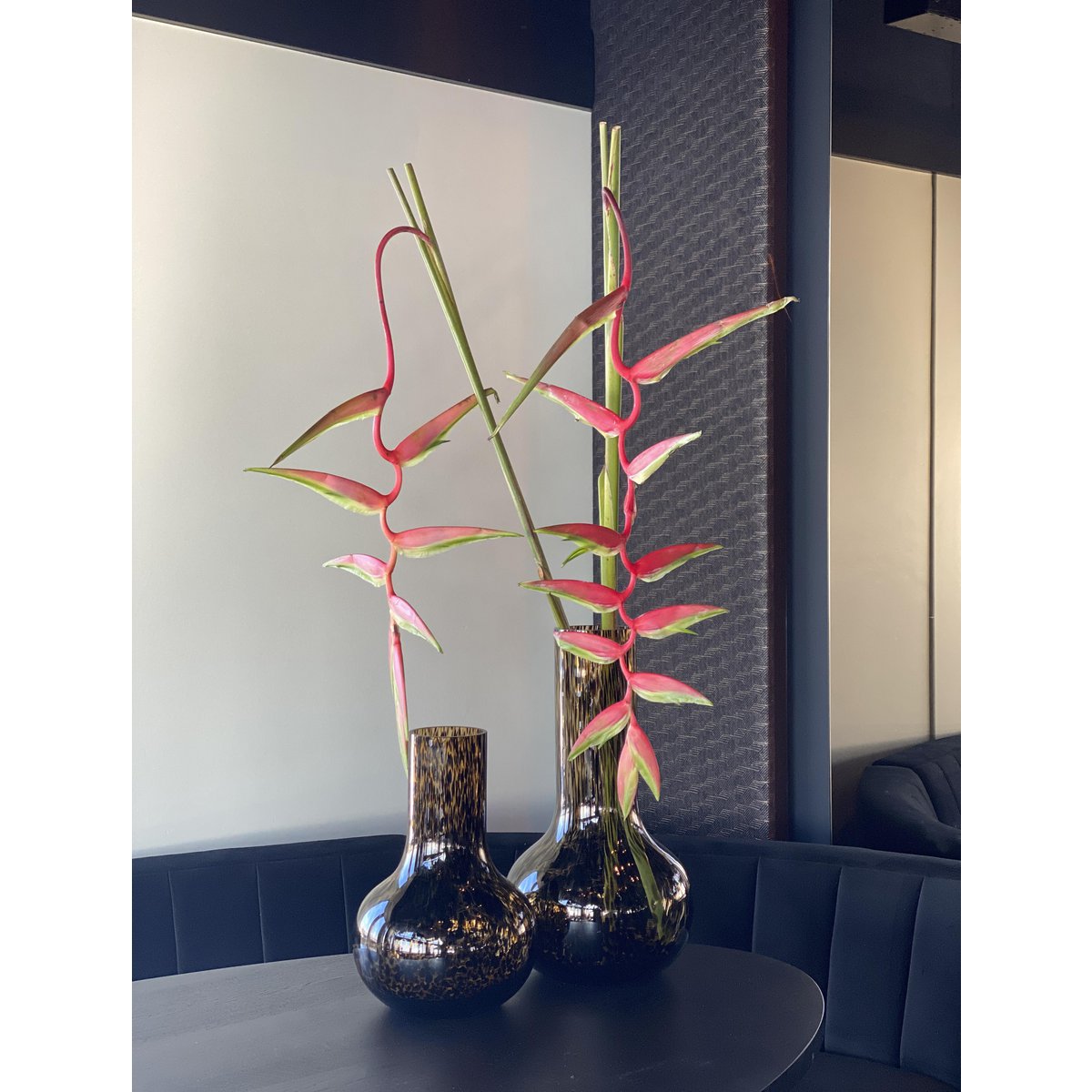 Vase Glas - H37 Braun