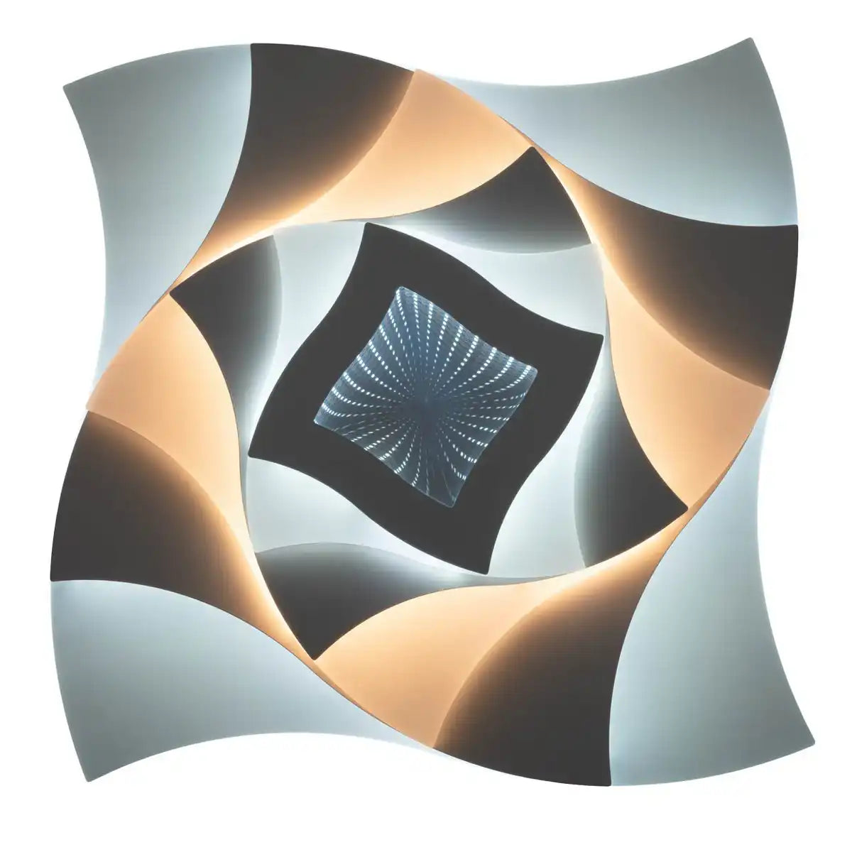 LED Deckenleuchte 3D-Effekt "LIORA" Ø 48 cm, mit vielen Funktionen, Fernbedienung inklusive