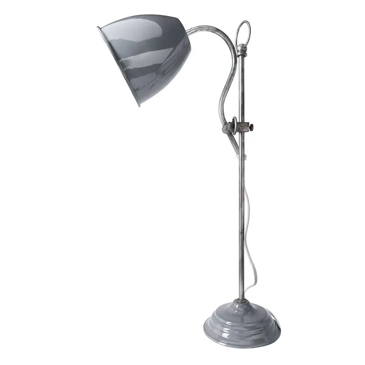Metall-Tischleuchte "PINHEAD", Retro Classic in grauem Metall, E14