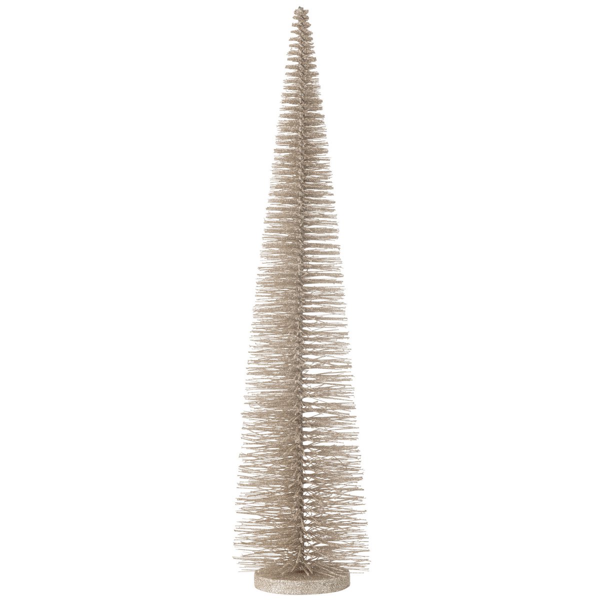 J-Line Weihnachtsbaum Deko Glitzer Plastie Greige Groß