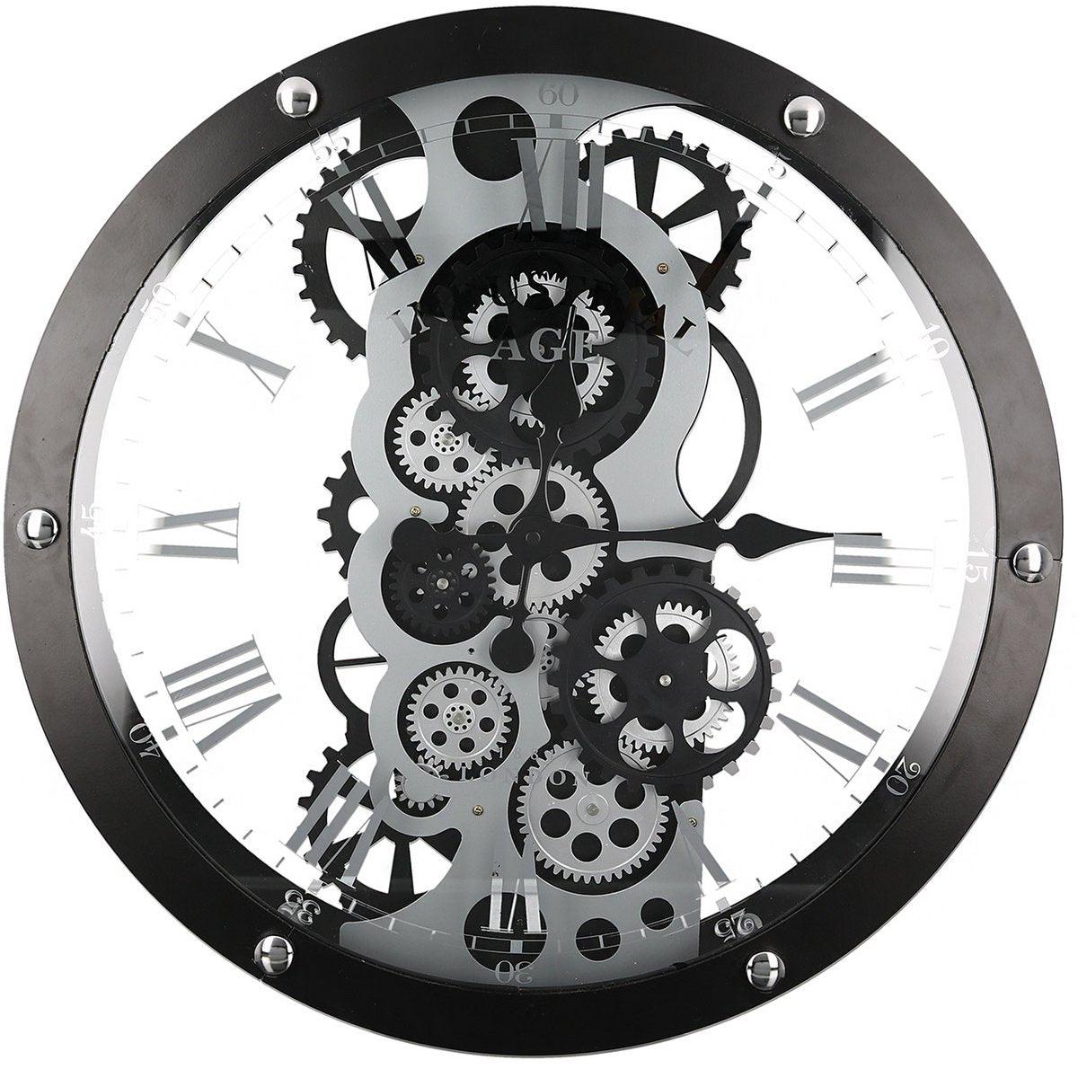 Wanduhr"Industry"schwarz/silber D.52cm
