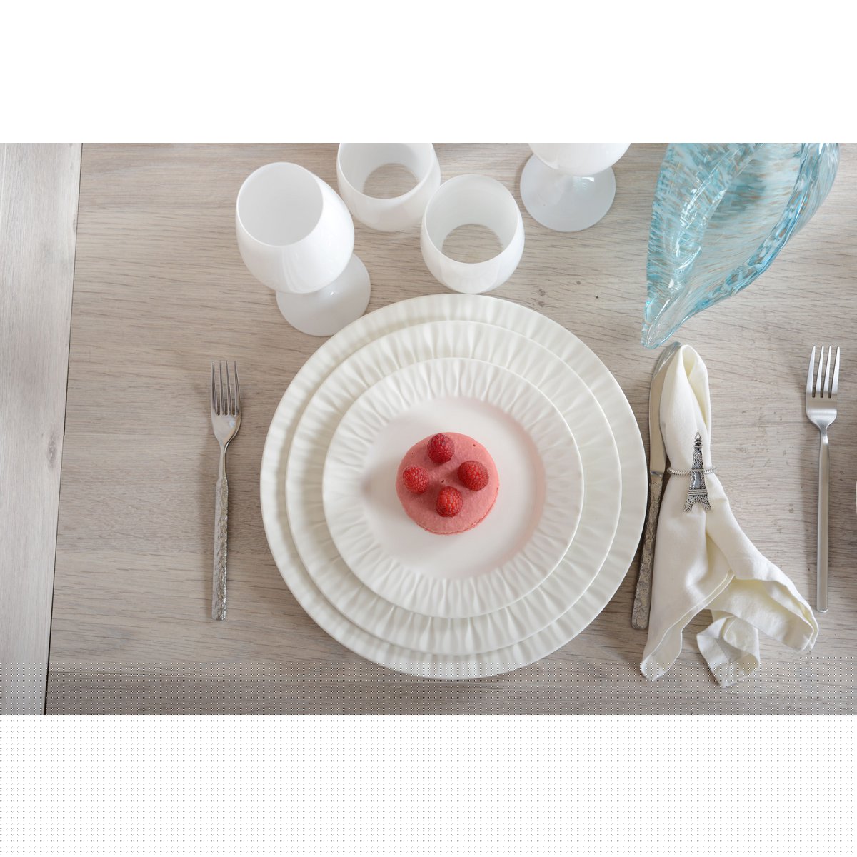Lilia 20.4x20.4x2.1cm weiße Dessertplatte