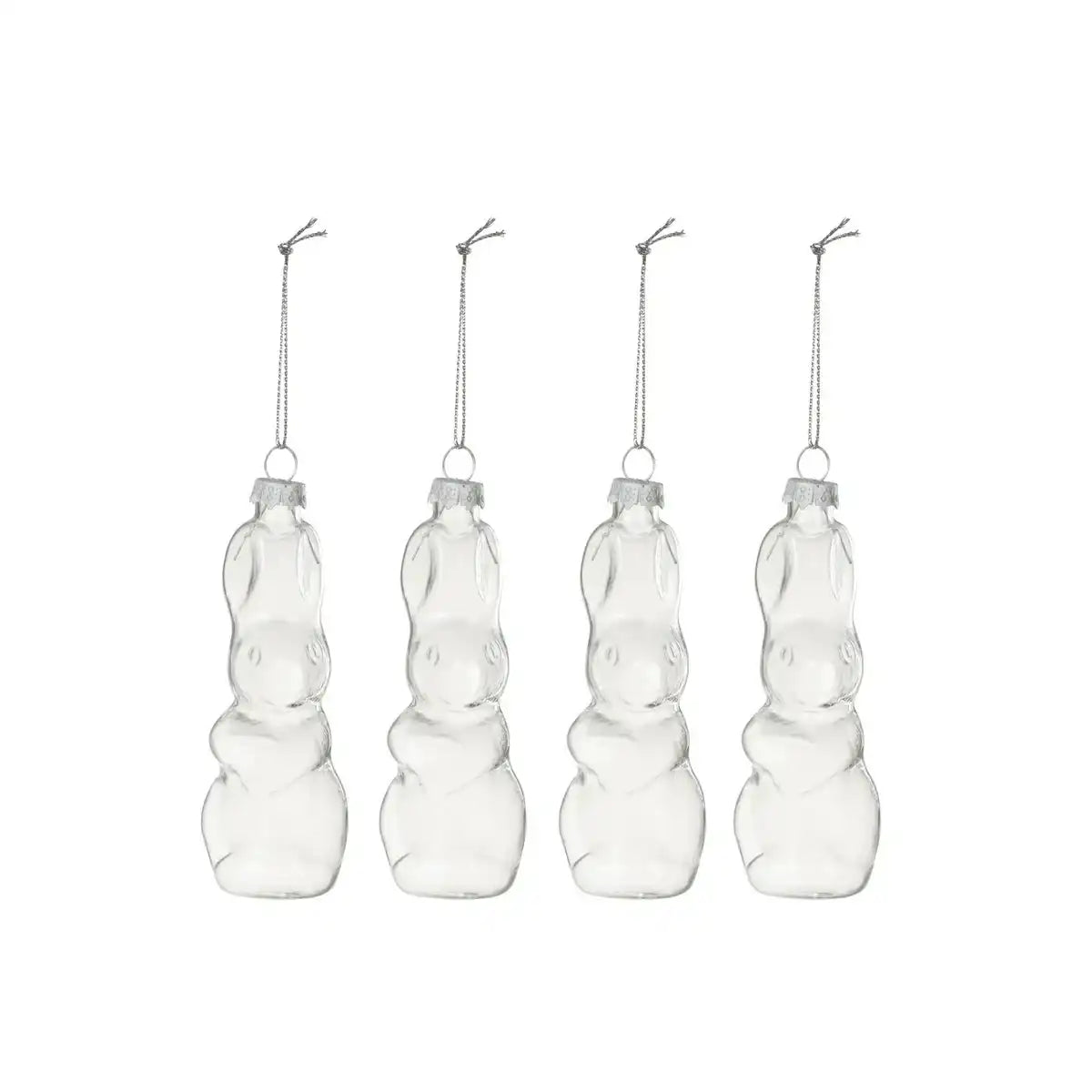 J -Linie Anhängerkaninchen - Glas - transparent - Box von 8