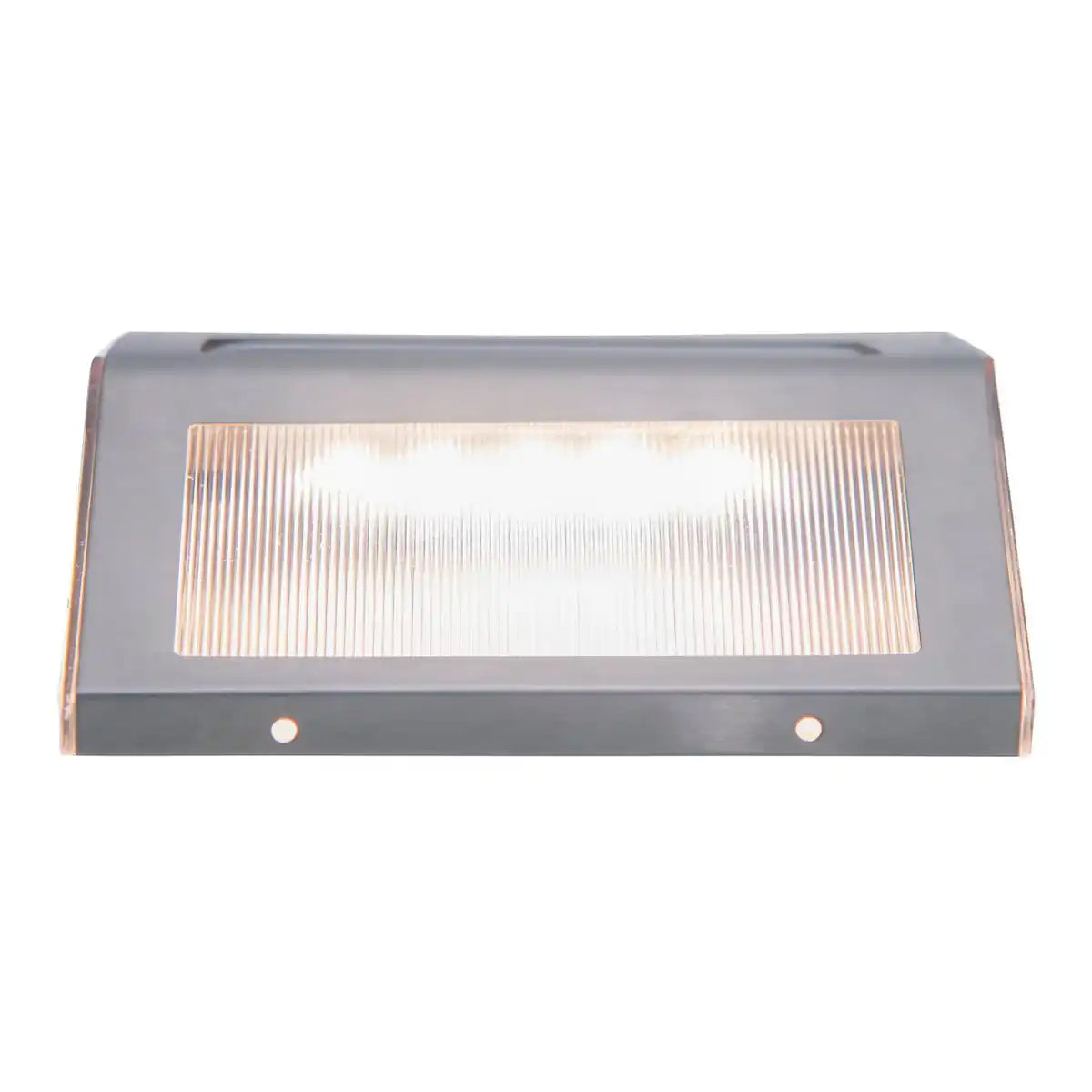 4er-Set LED Solar-Außenleuchte , für Außen, Wandleuchte - Metall und Kunststoff in Stahl-blank, mit integrierter LED