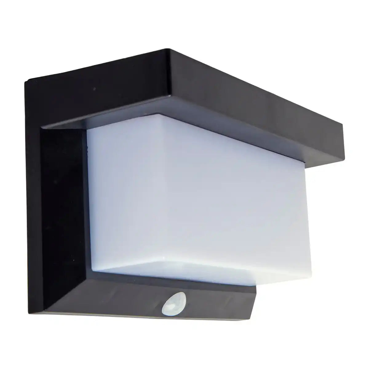 LED Solar Außenwandleuchte mit Bewegungsmelder , für Außen, Wandleuchte - Kunststoff in Schwarz, mit integrierter LED