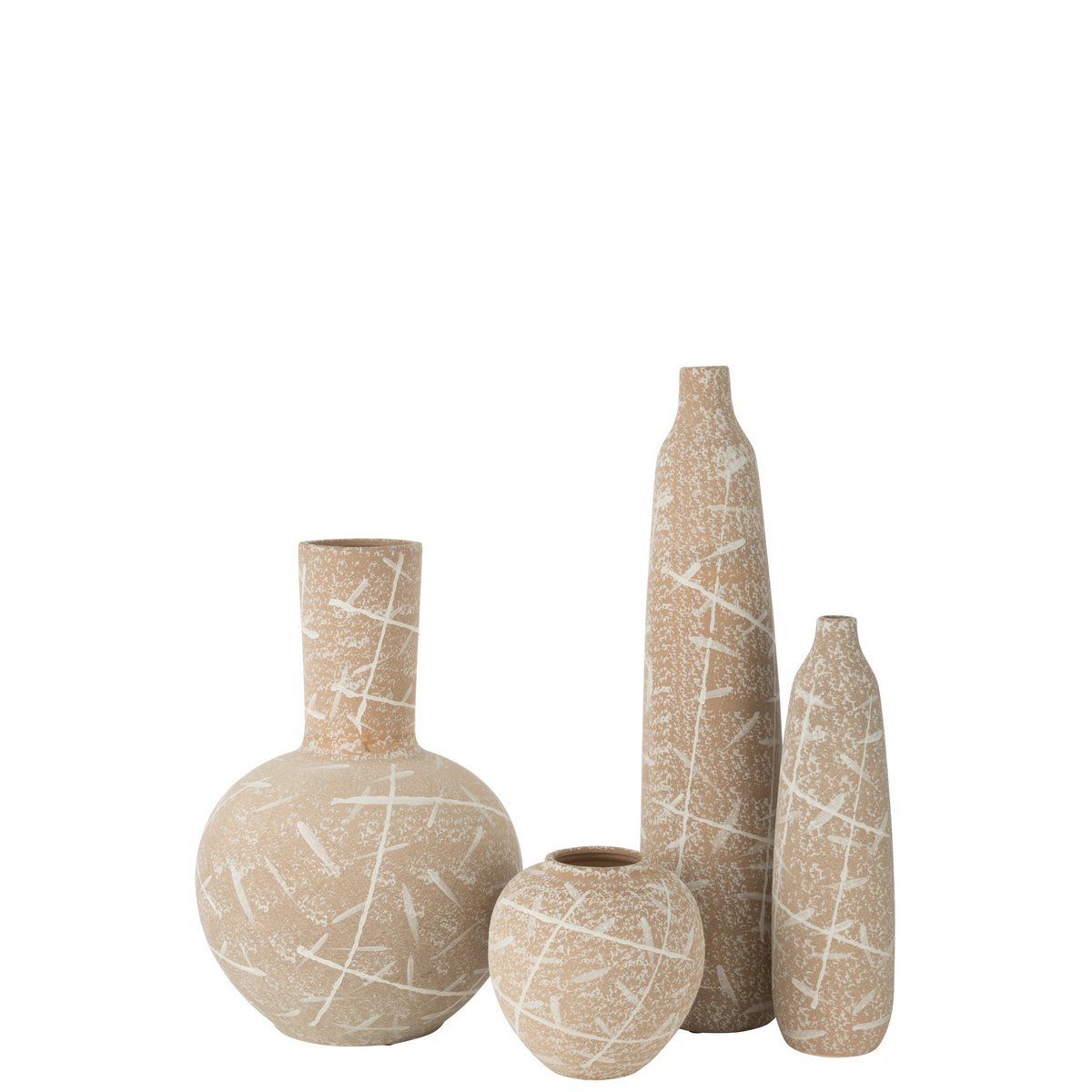 J -Line Vase Dune Bol - Keramik - Beige/Weiß - Ø 34 cm