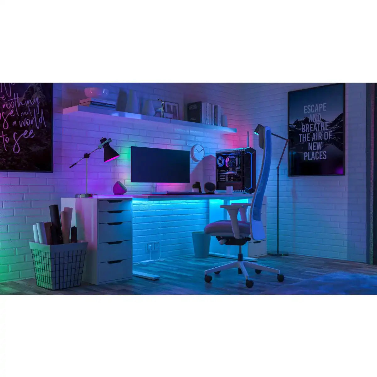 Tuya LED-RGB Stripe mit Bluetooth, Funktion, Stripes, Kunststoff, bunt, integrierte LED,