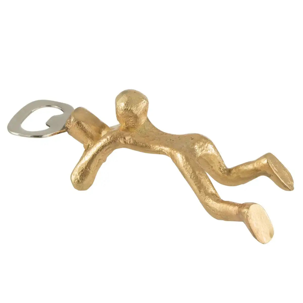 J-Line Persoon Flaschenöffner – Stahl – Gold