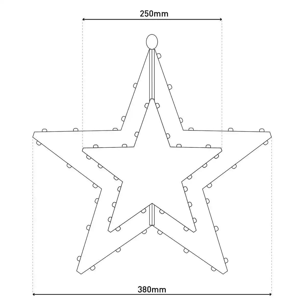 LED-Outdoor-Weihnachtsleuchte "Stern" D: 40 cm