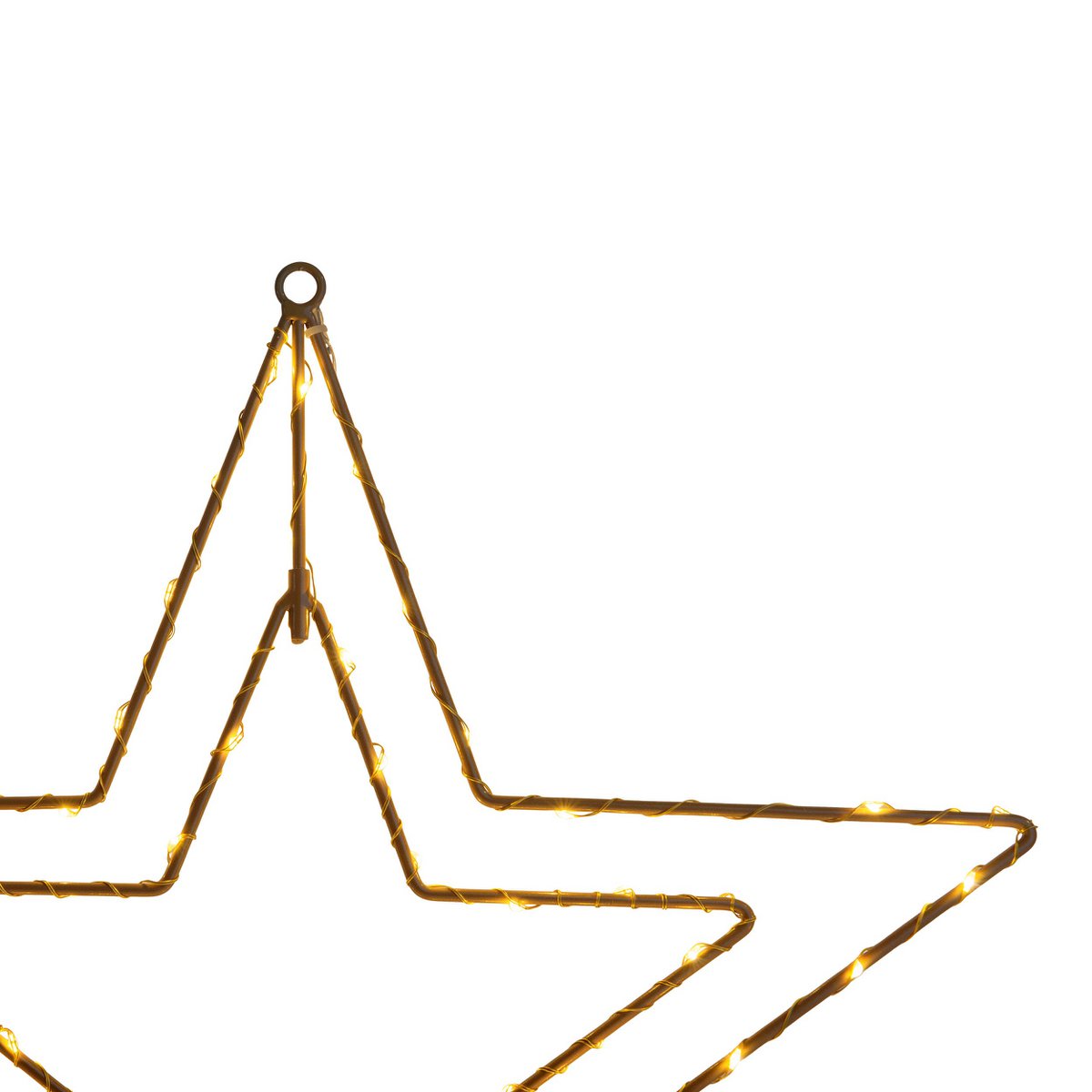 LED-Outdoor-Weihnachtsleuchte "Stern" Ø 40 cm Weihnachtsdeko aus Metall in Gold mit fest verbauten LEDs