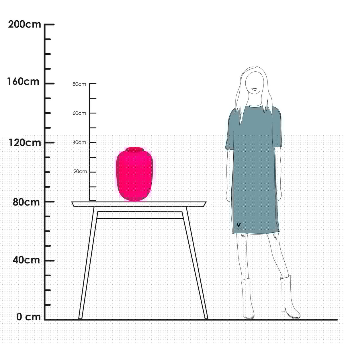 Designer Blumenvase Glasvase Neonrosa Pink Handarbeit