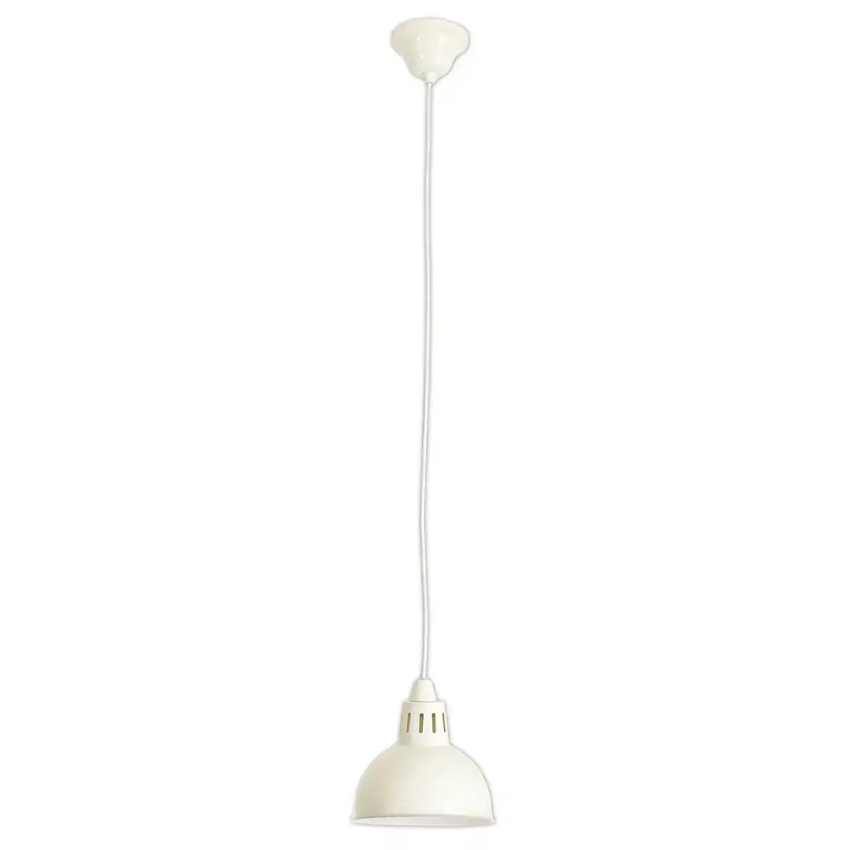 Metall-Pendelleuchte "Desira", Retro Classic, aus Metall in Beige, E27