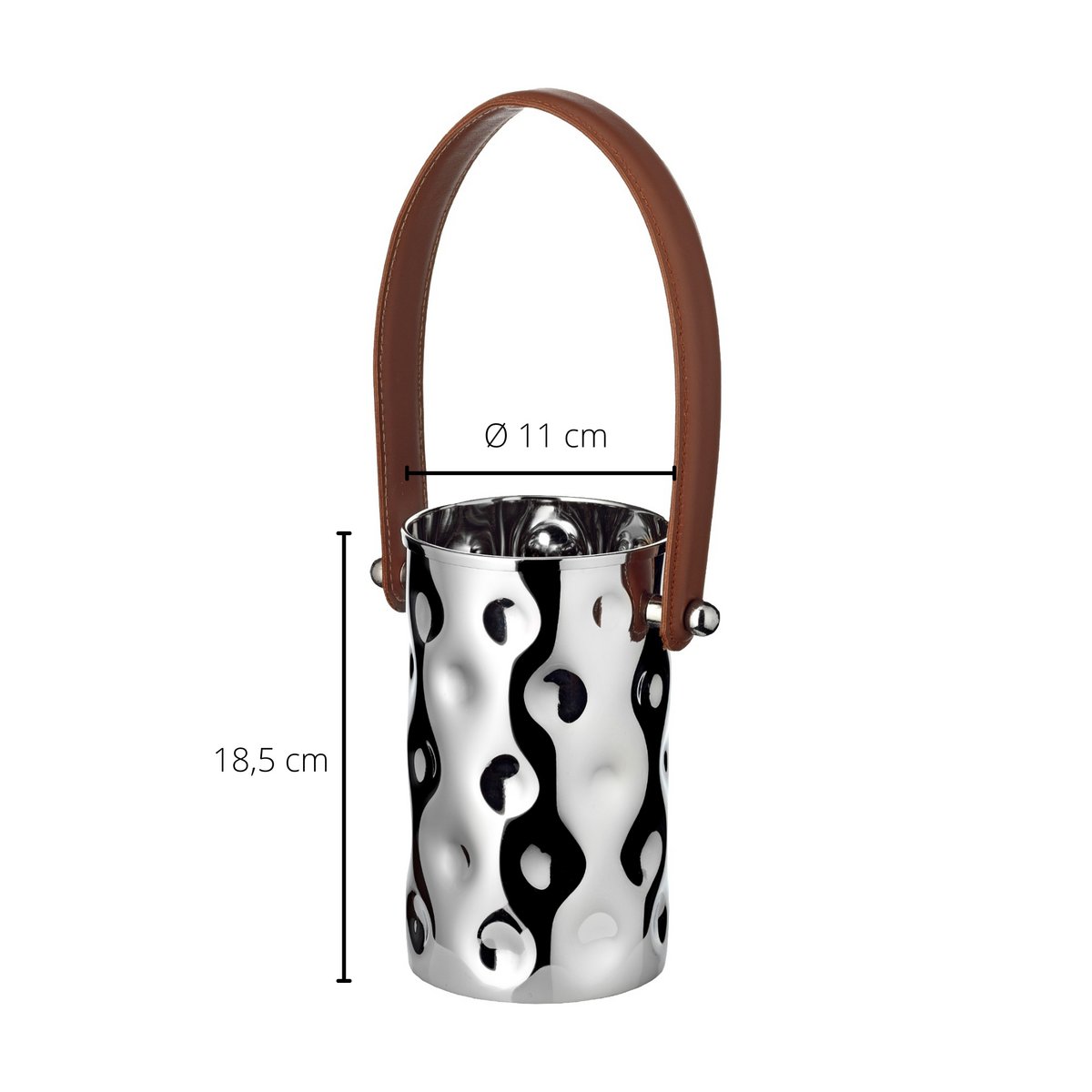 Flaschenkühler Gideon gehämmert Ø11 H 18,5 cm