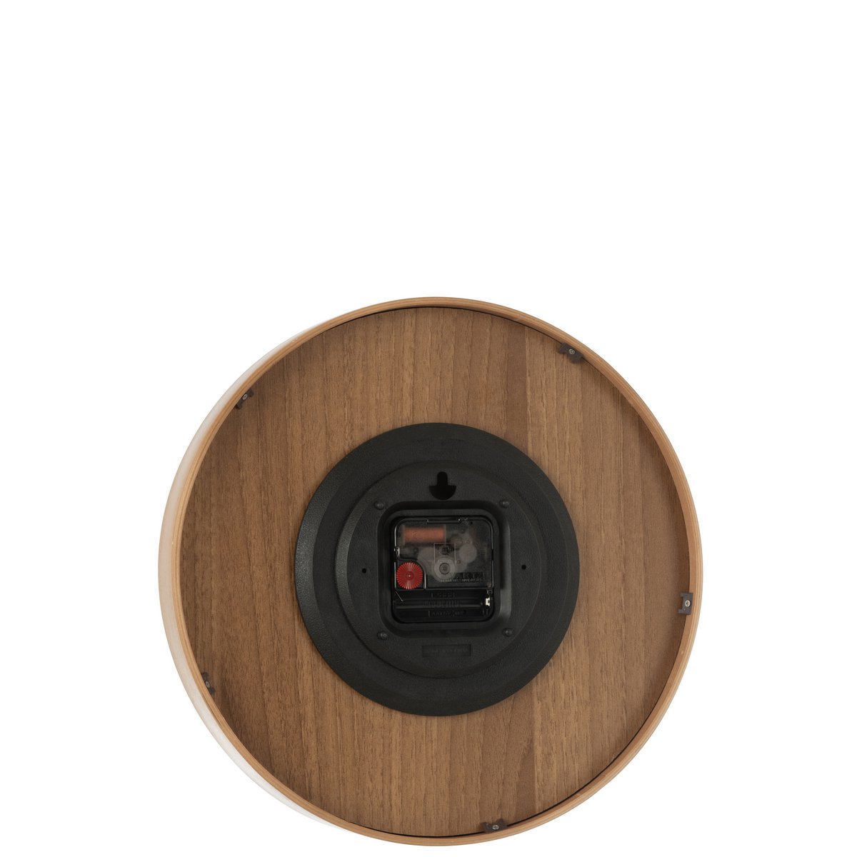 J-Line Wanduhr Sperrholz/MDF Natur Dunkel Klein