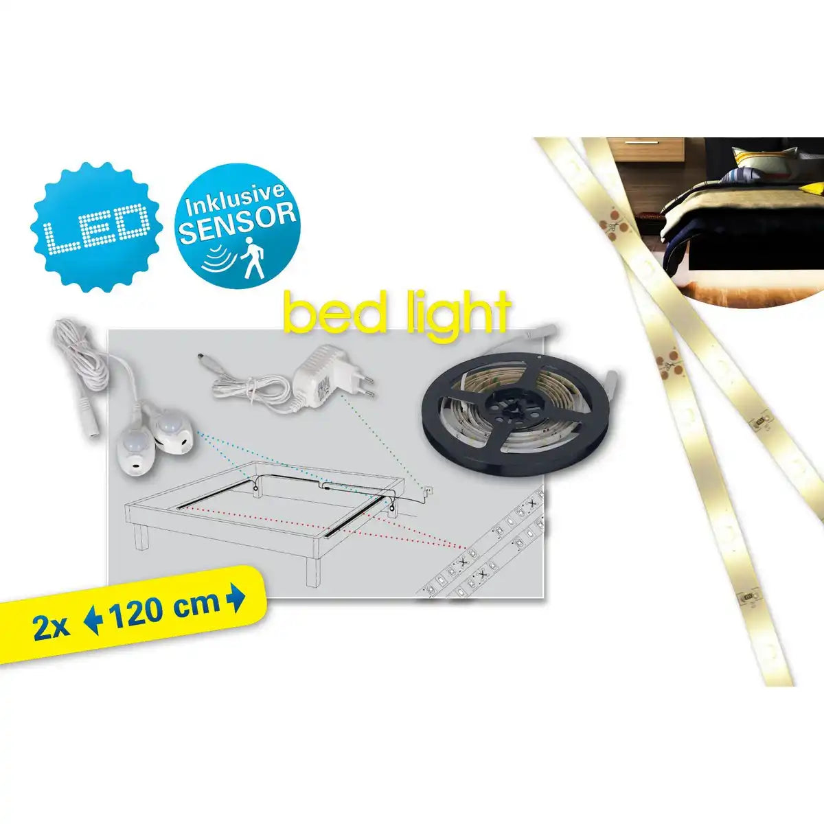 LED Bettlich "Stripe" Innenräume