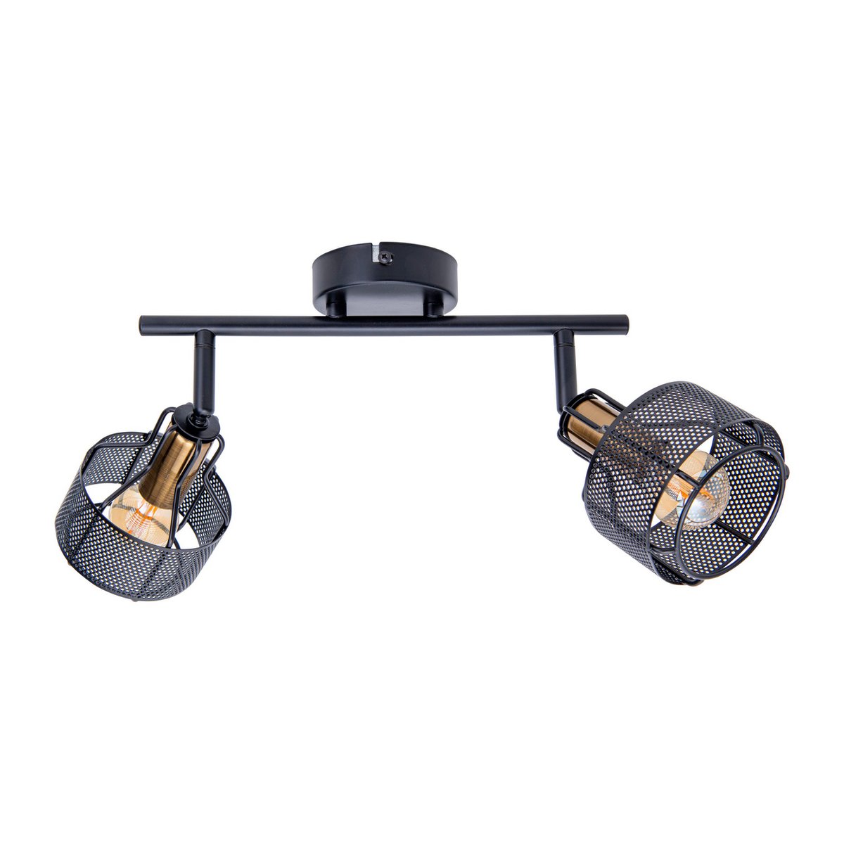 2er Wand- und Deckenleuchte Spot "FORO" aus Metall in Schwarz, mit E14-Fassungen, ca. 32 x 18,5 x 15 cm. Stilvolle Beleuchtung für Wohnzimmer, Esszimmer oder Küche.