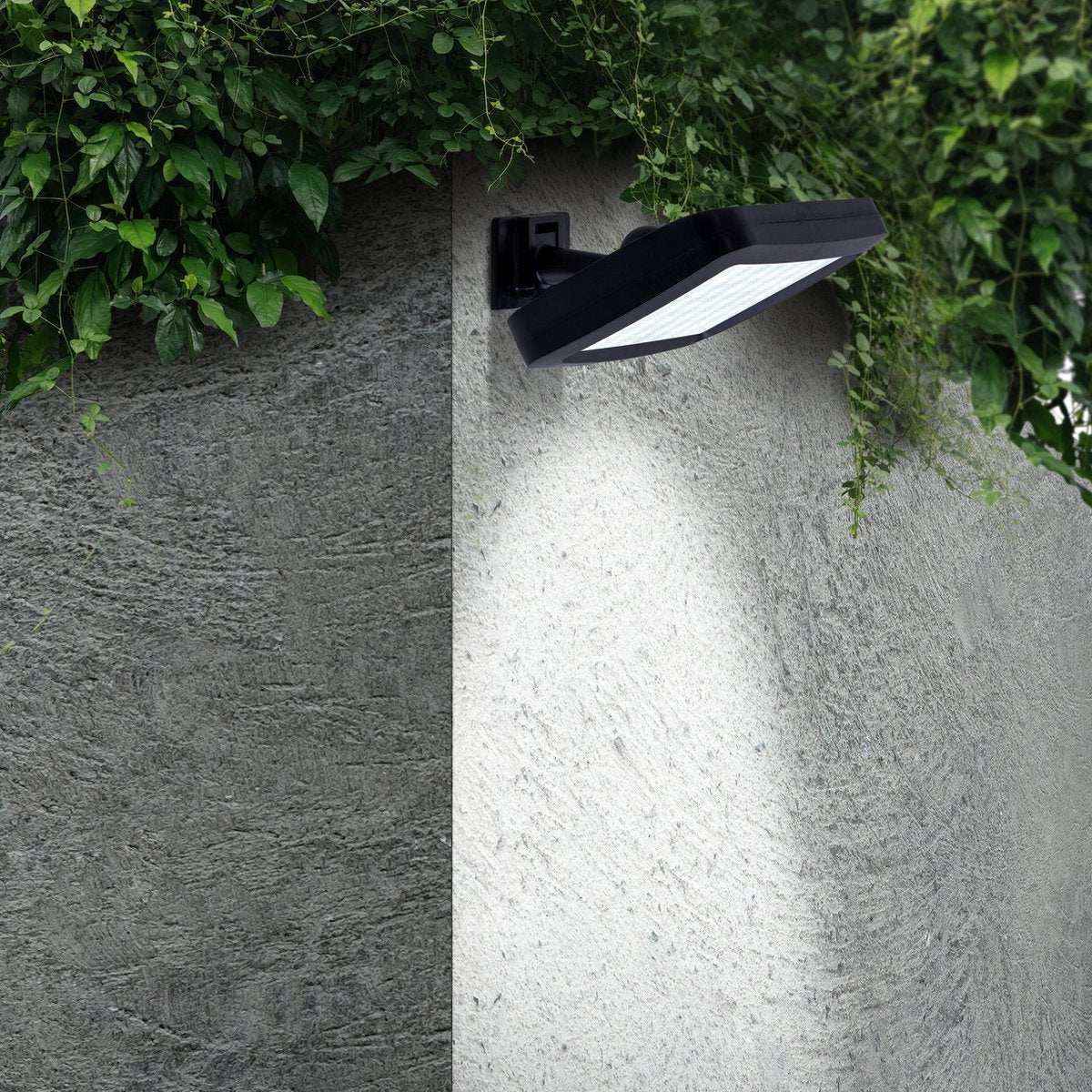 2er-Set LED Solar Außenwandleuchte "PEPE" , für Außen, Wandleuchte - Kunststoff in Schwarz, mit integrierter LED - Wandleuchten außen