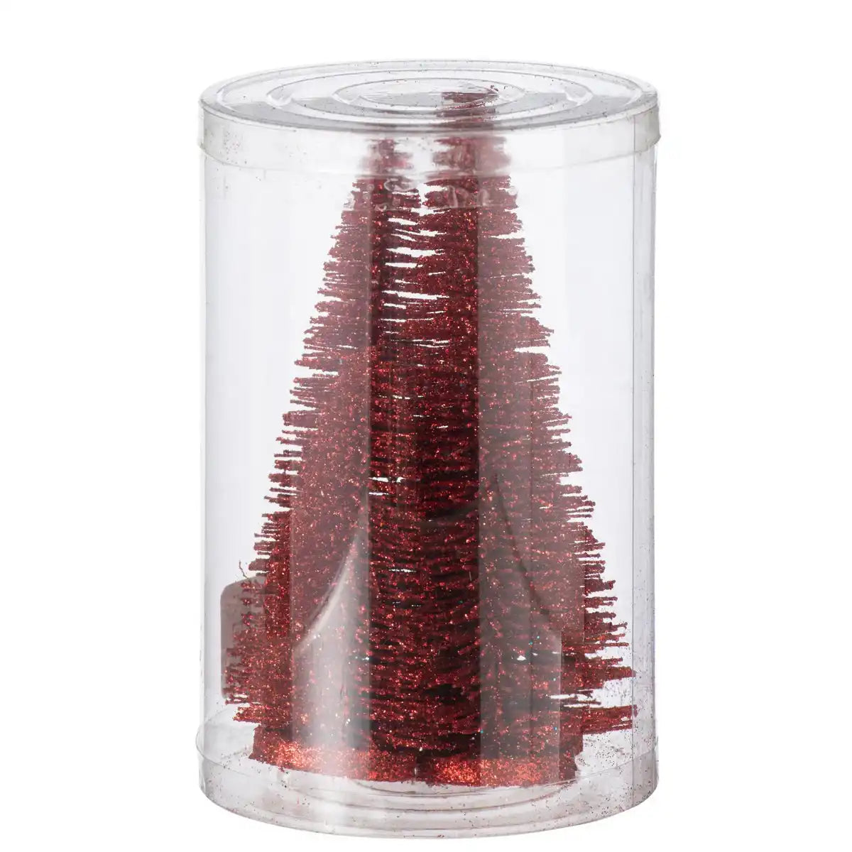 J -Line Dekoration Weihnachtsbaum Glitzer - Kunststoff - Rot - Schachtel 8