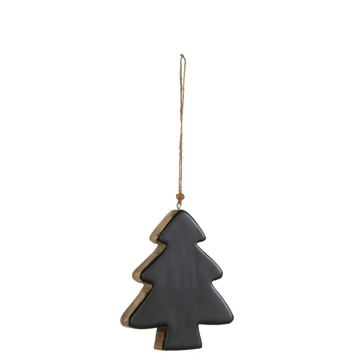 J -Linie Weihnachtsanhänger Boom - Holz - Schwarz - Groß - 3 Stücke
