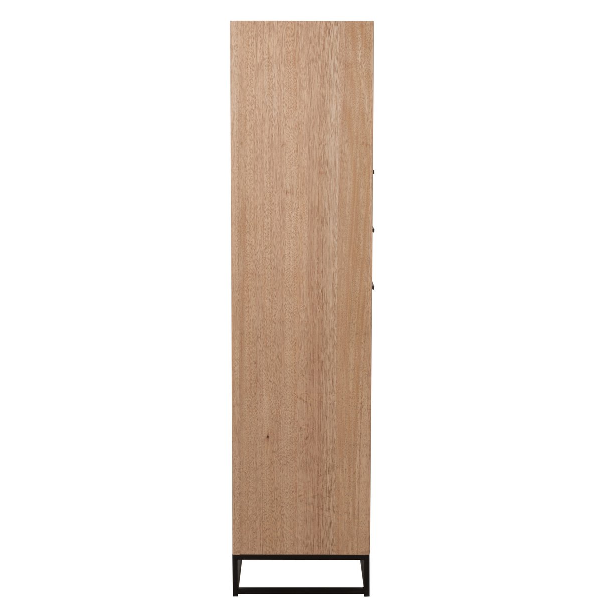 J-Line-Schrank Hoher Zigzag-Schrank – Holz/Metall – Natur/Schwarz