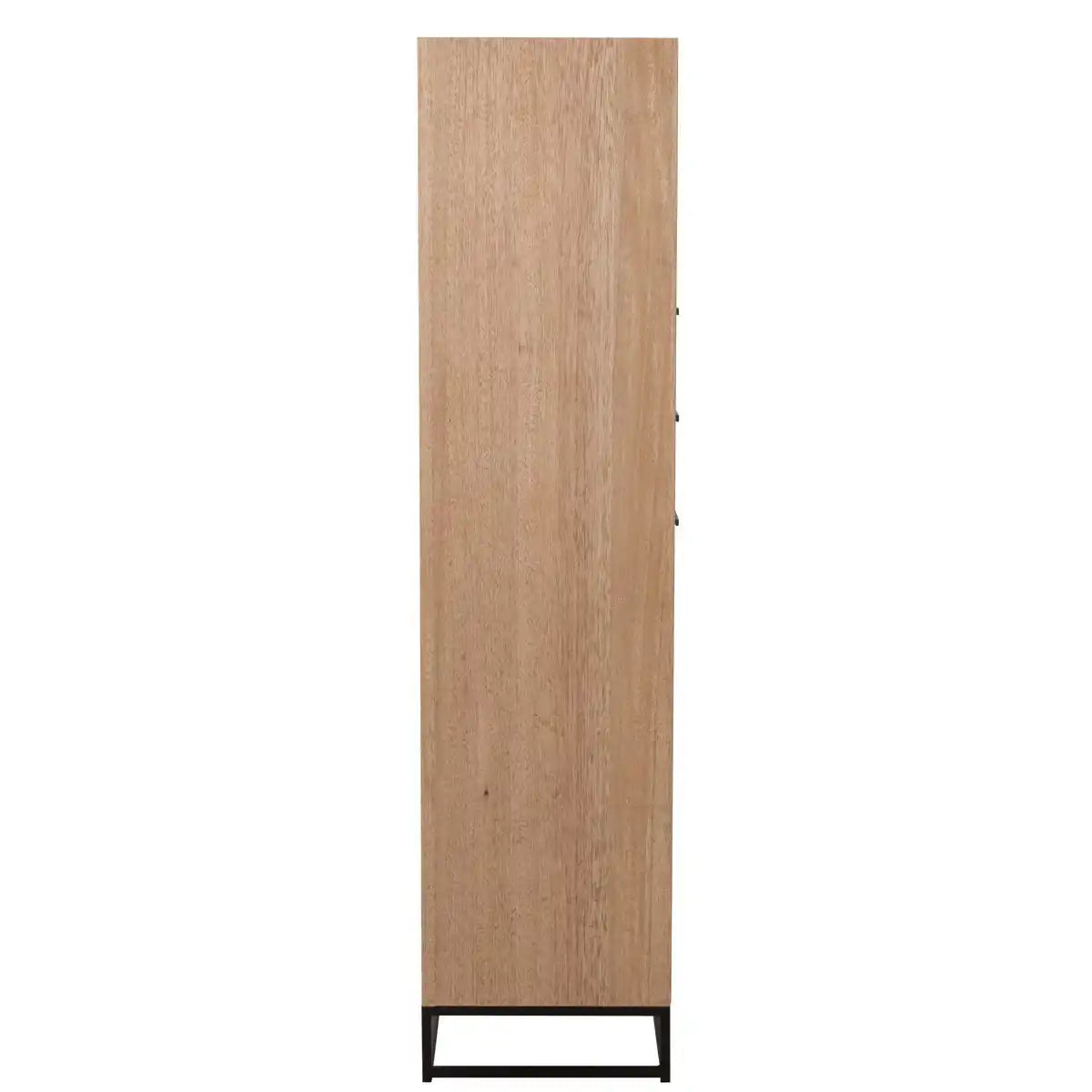 J-Line-Schrank Hoher Zigzag-Schrank – Holz/Metall – Natur/Schwarz