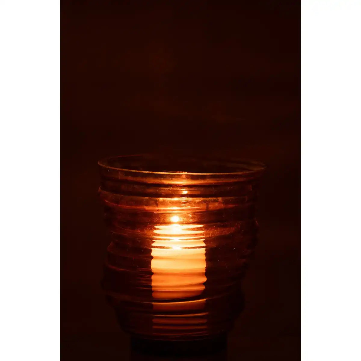 J -line Vaas Tornado - Glas - Bruin - klein - Ø 16 cm