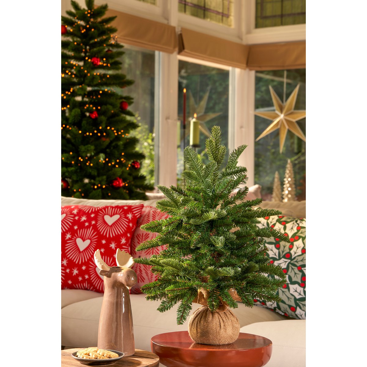 Deluxe Künstlicher Weihnachtsbaum – H60 x Ø53 cm – Grün