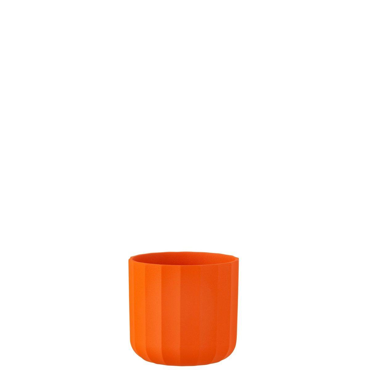 J-Line Blumentopf Summer Keramik Orange Klein