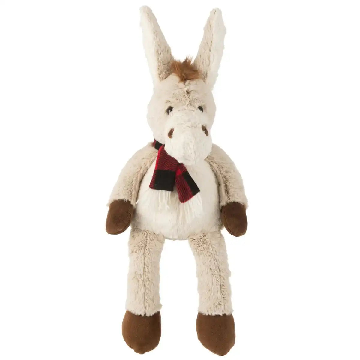 J-Line Esel+Schal Plüsch Polyester Beige/Braun Groß