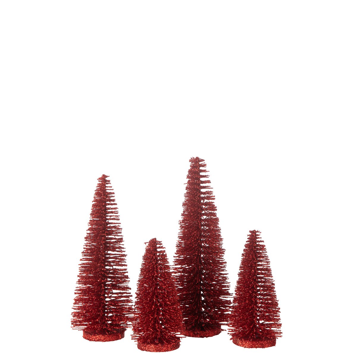 J -Line Dekoration Weihnachtsbaum Glitzer - Kunststoff - Rot - Schachtel 8