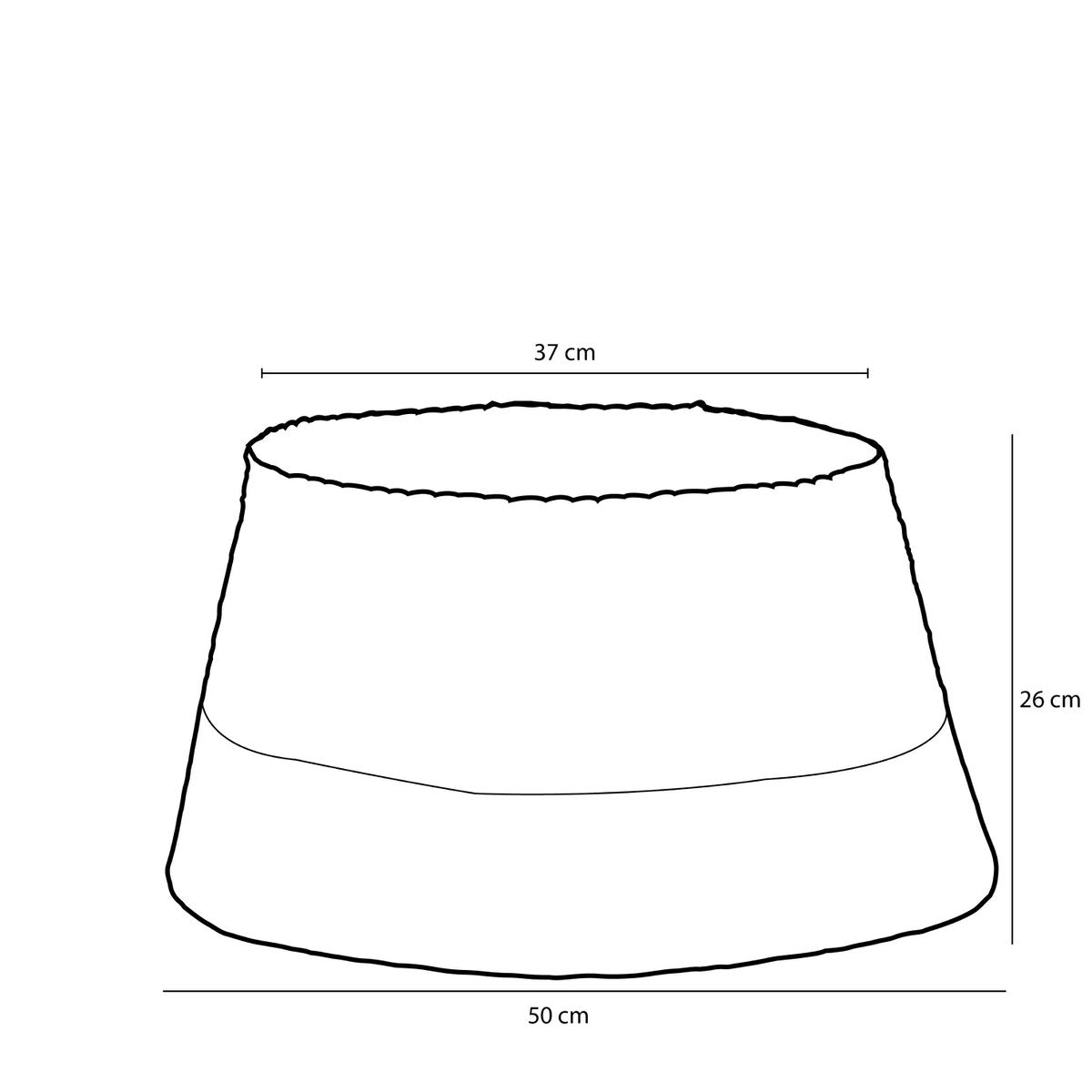 Weihnachtsbaumrock - H26 x Ø50 cm - Seegras - Grün