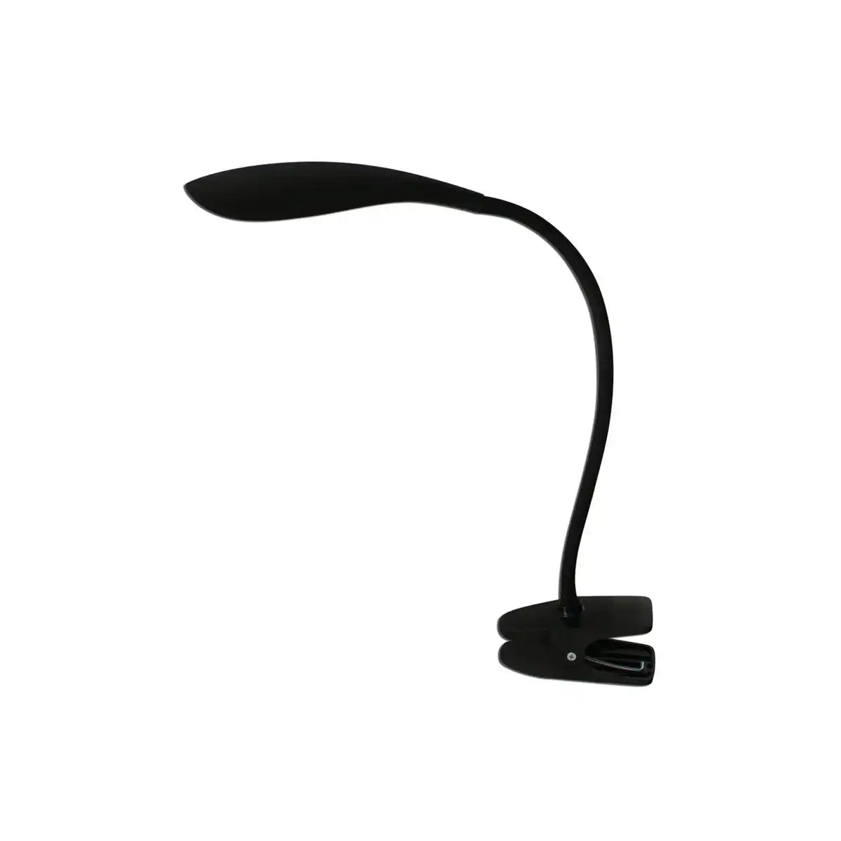 LED-Klemmleuchte "ALF" aus Metall und Kunststoff in Schwarz, mit integrierter LED