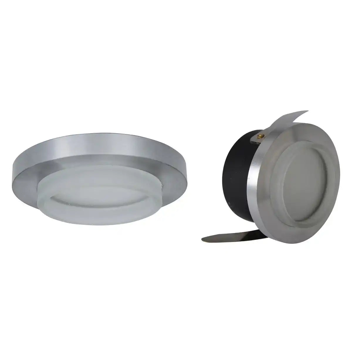 LED Einbauspot "COMMO" Ø 8,5 cm, 6,5 cm tief, aus Metall und mattem Acryl, 6 Watt, warmweiß