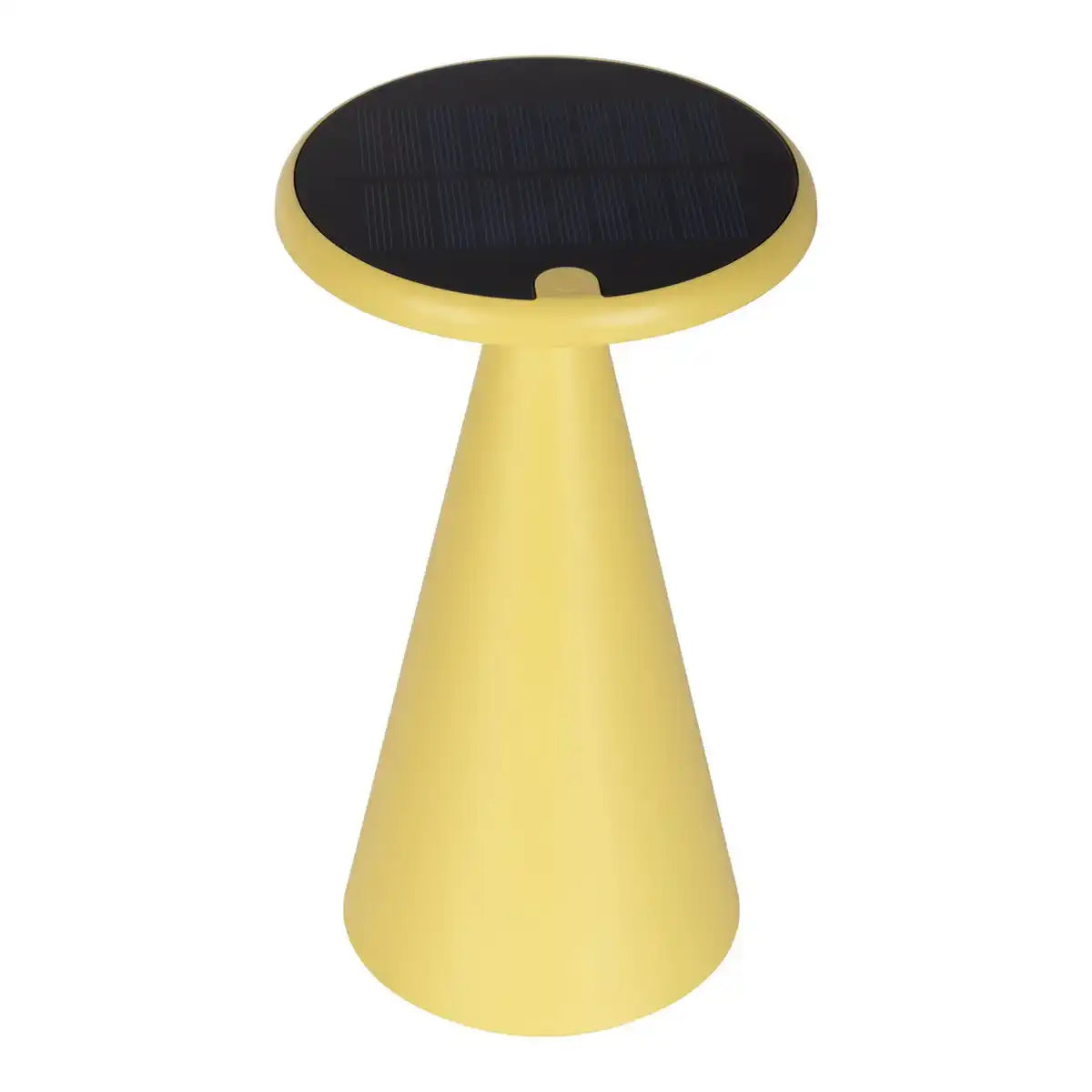 Solar-Akku-Tischleuchte "Palu" für Außen und Innen, aus Kunststoff in Gelb , 20 cm hoch