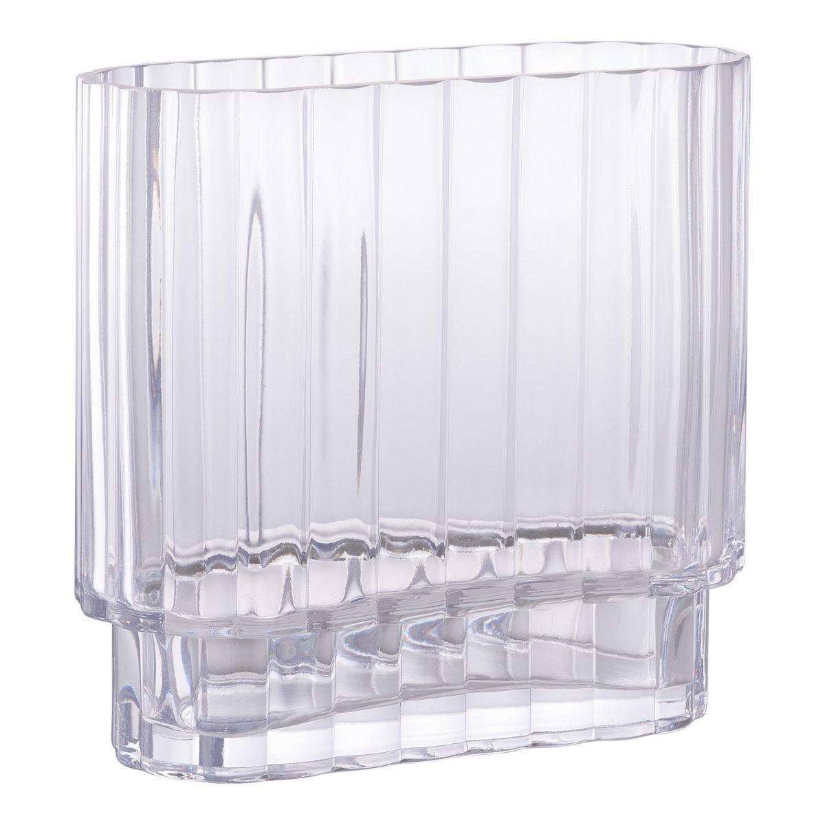 Vase - klares Glas, 20x9x19,5 cm