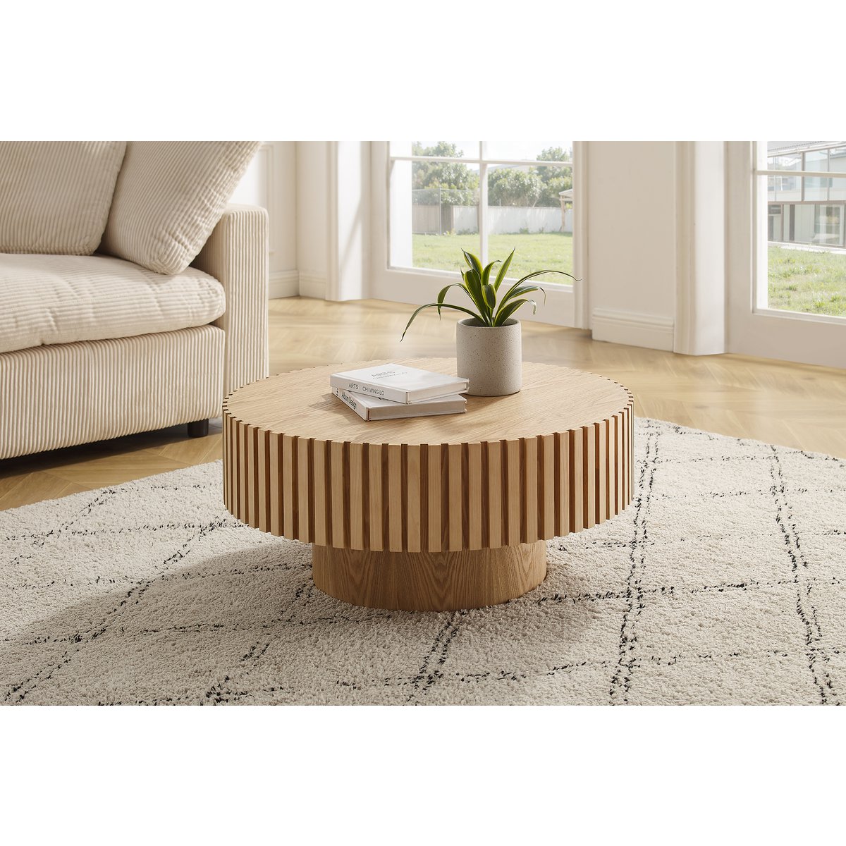 Couchtisch Ø 80 cm Natur