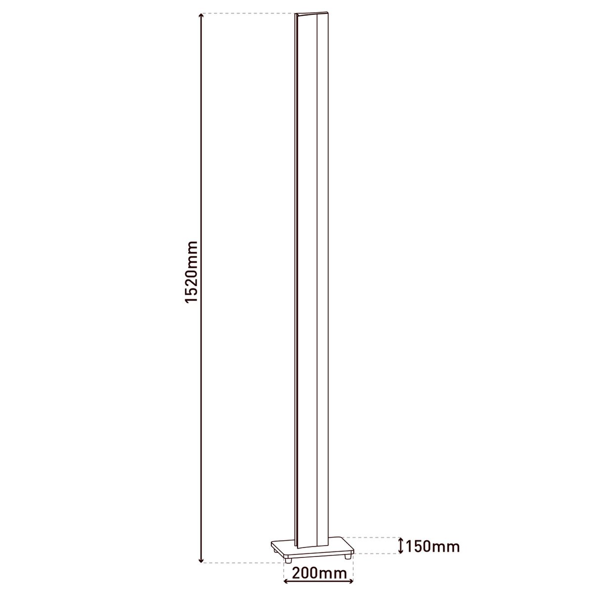 LED Stehleuchte "MADERA" h: 152cm natur