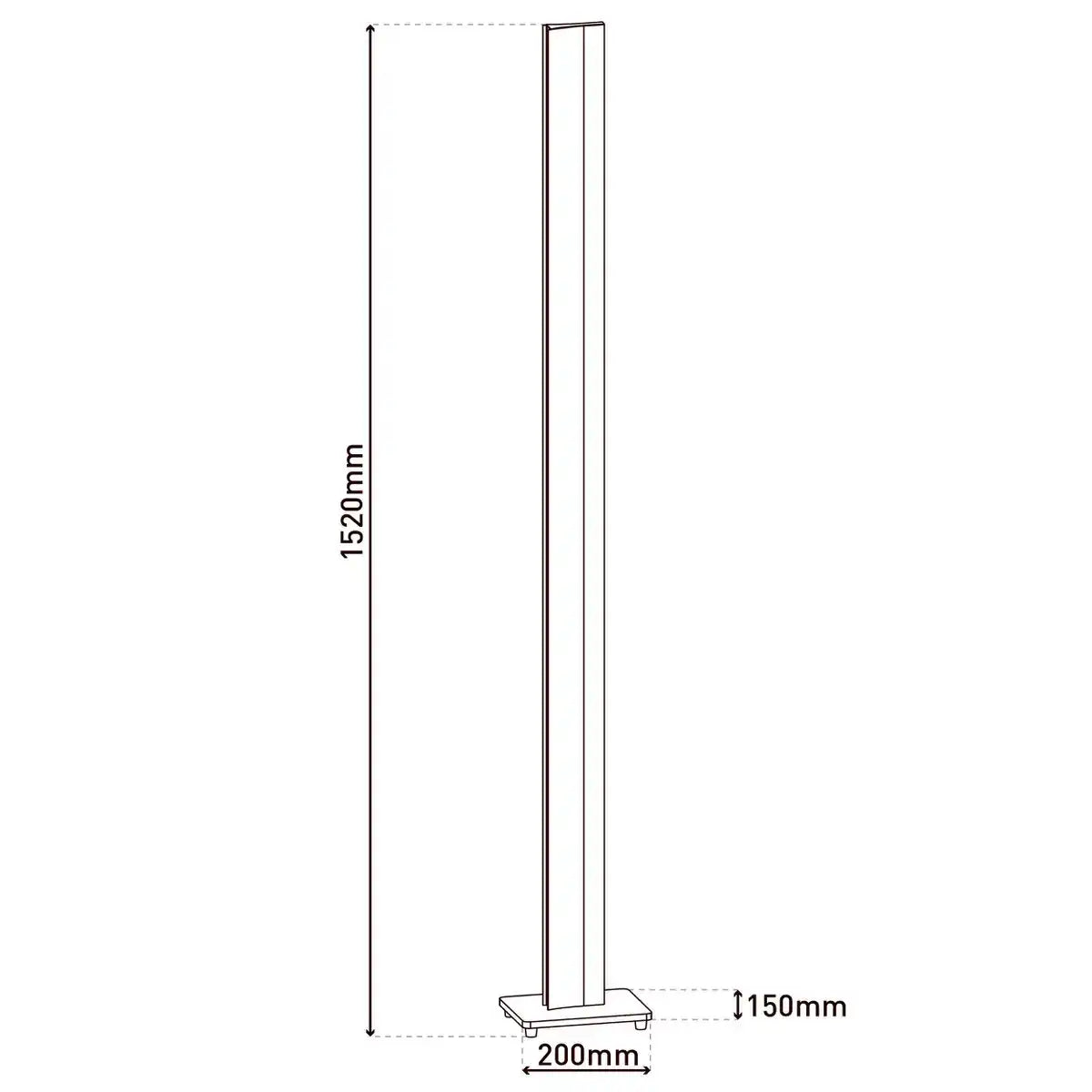 LED Stehleuchte "MADERA" h: 152cm natur
